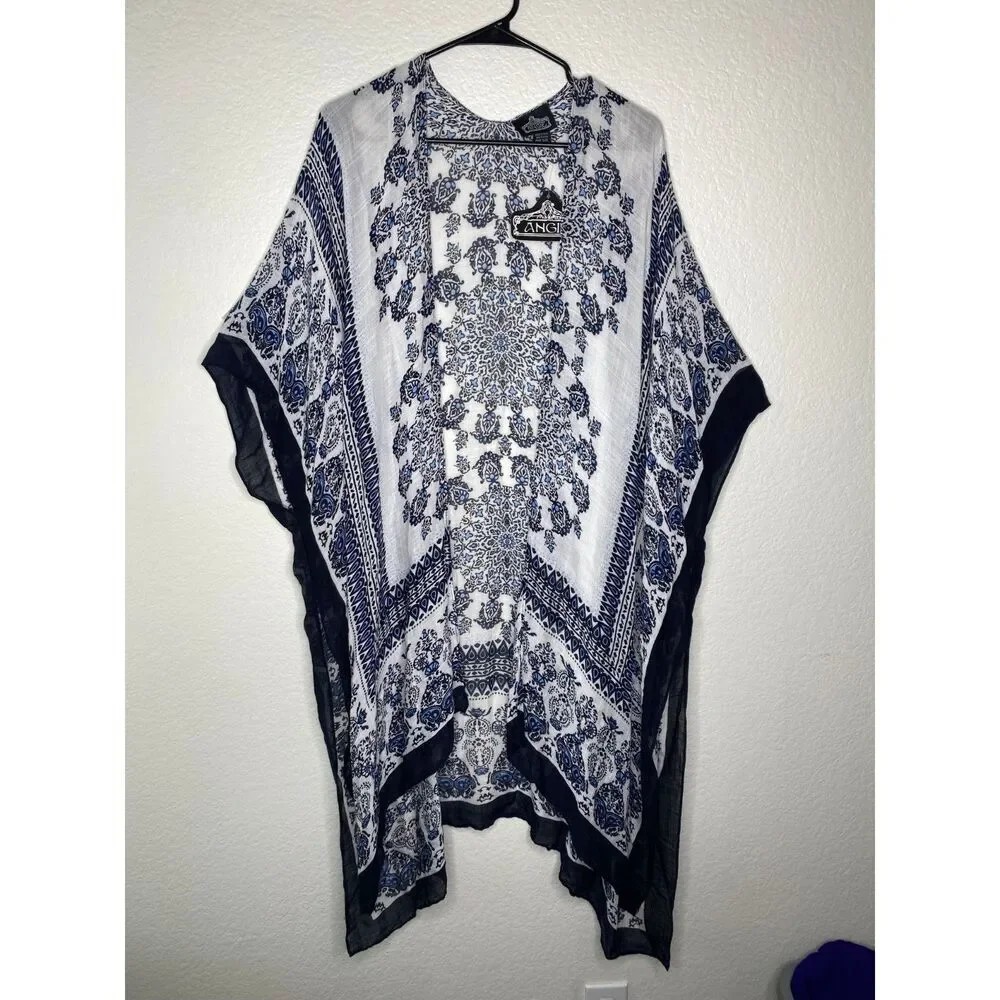 NWT Angie mixed boho print kimino longline lightweight cardigan open front